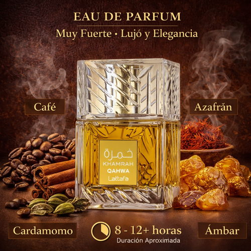 Khamrah Qahwa Lattafa  Perfume árabe con café y especias