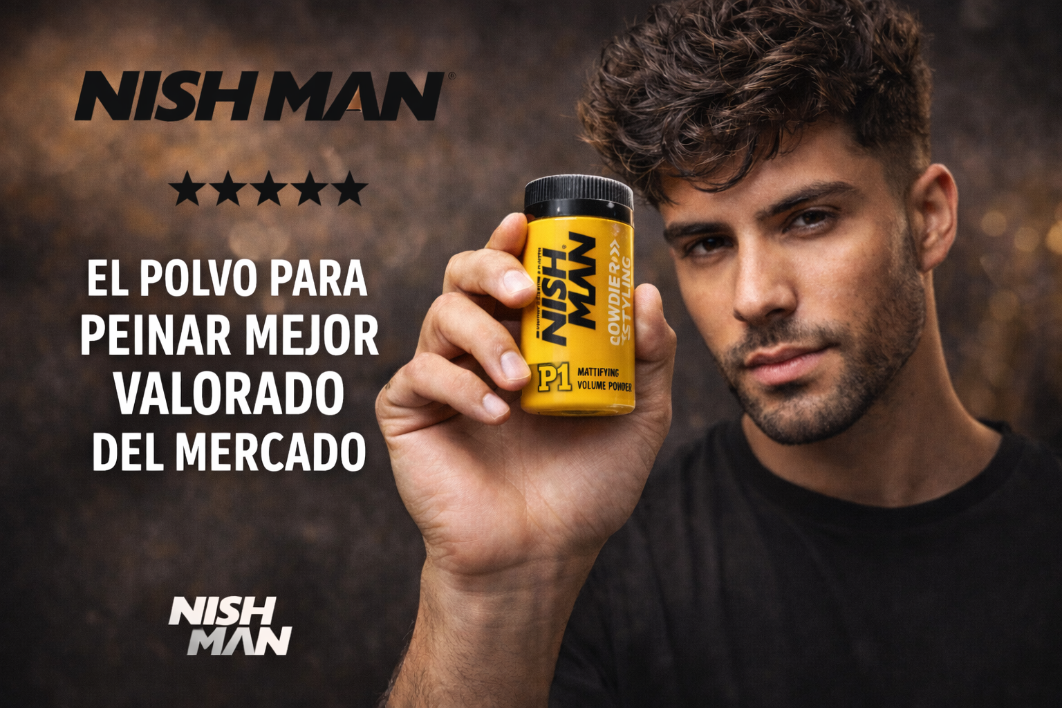 Polvo Texturizante Nish Man P1 – Volumen y Estilo Profesional