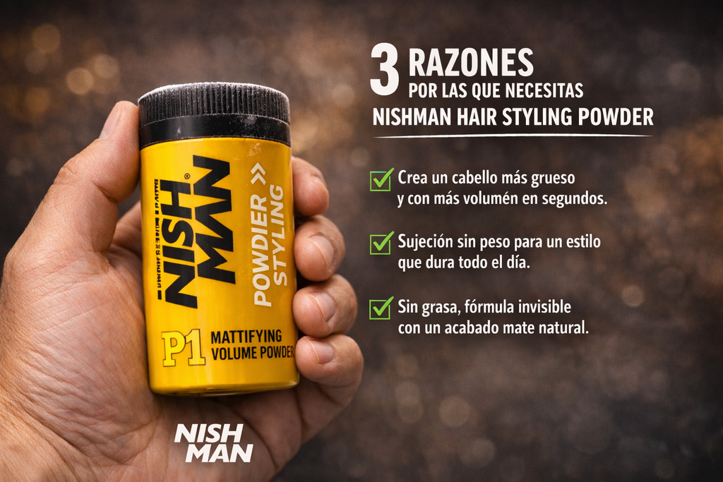 Polvo Texturizante Nish Man P1 – Volumen y Estilo Profesional