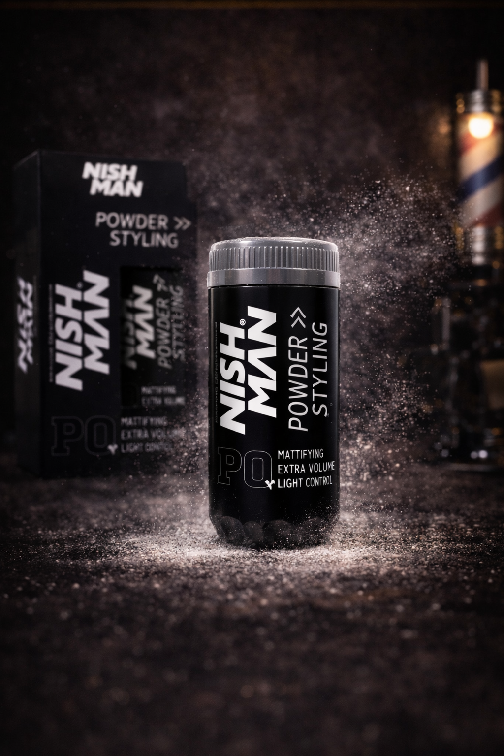 Polvo Texturizante Nish Man PO – Volumen Extra y Acabado Mate / Polvo de Peinado para Hombres 20 ml | Polvo de Textura  | Fijación 24 h | Aporta Volumen y Cuerpo | Ligero | No Pegajoso | Sin Brillo