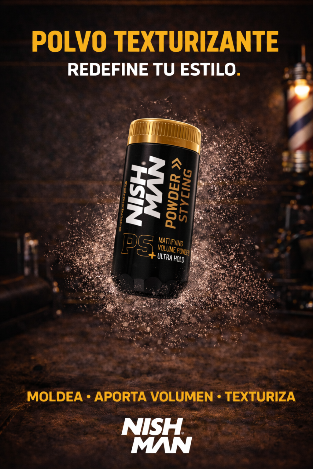 Polvo Texturizante Nish Man P5 – Fijación Fuerte y Volumen Profesional