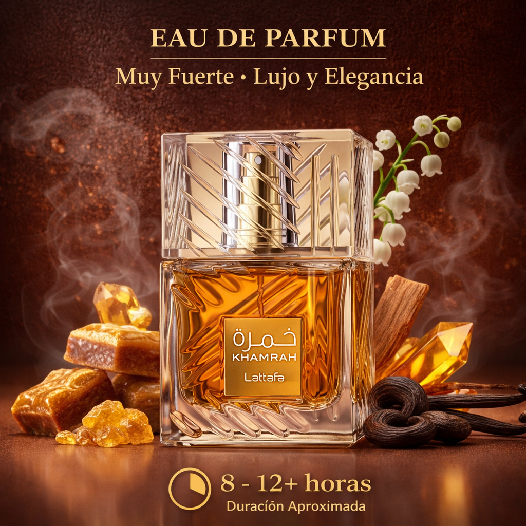 Khamrah Lattafa Original / Perfume árabe dulce y especiado para hombres y mujeres